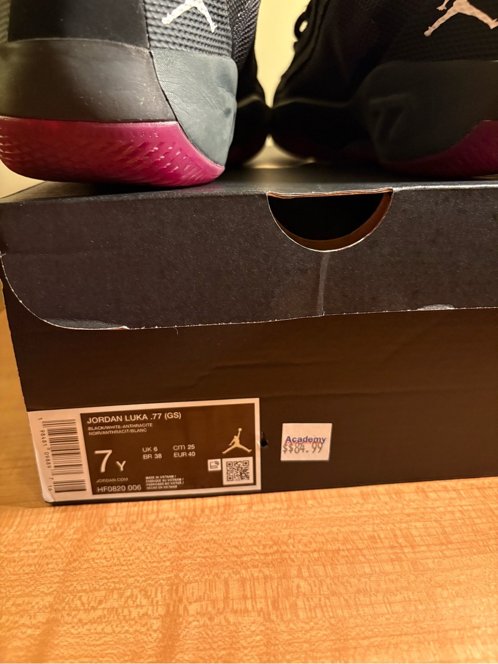 Jordan Women's Low-Top Sneakers in Black and Pink - Picture 6 of 6